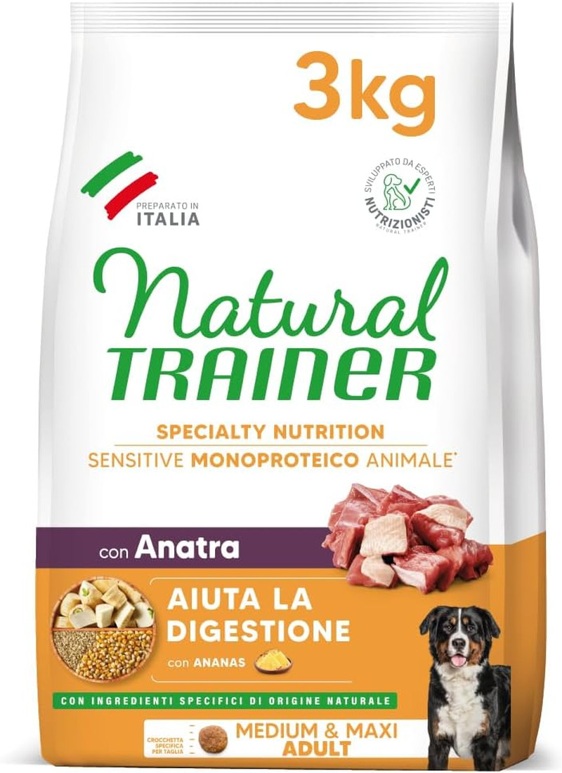 Natural  Sensitive No Gluten Cibo per Cani Adulti Con Anatra - 3Kg