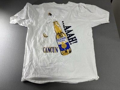 Vintage 1990's Corona Extra Cancun Graphic T-Shirt Size L VTG 90s Beer Mexico