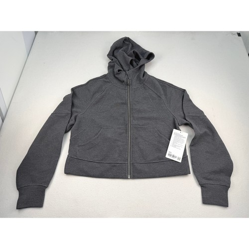 Lululemon Scuba Oversized Full-Zip Hoodie Waffle Heathered Graphite Grey XS/S