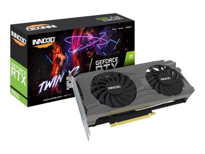 Inno3D GeForce RTX 3050 TWIN X2 Graphics card GF RTX N30502-08D6-1711VA41