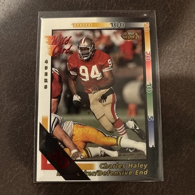 CHARLES HALEY 1992 WILD CARD 20 STRIPE #97 49ers HOFer