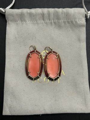 Kendra Scott Threaded Elle Ohrhänger in Koralle Illusion goldfarben bunt
