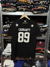 Rare Carhartt Stars #89 Logo Outdoor Black Men’s T-Shirt Size L Y2K Hype
