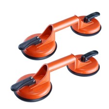 Vacuum Suction Cup Double Glass Lifter 4.7" 330 lbs 2 Pack Aluminum Handle