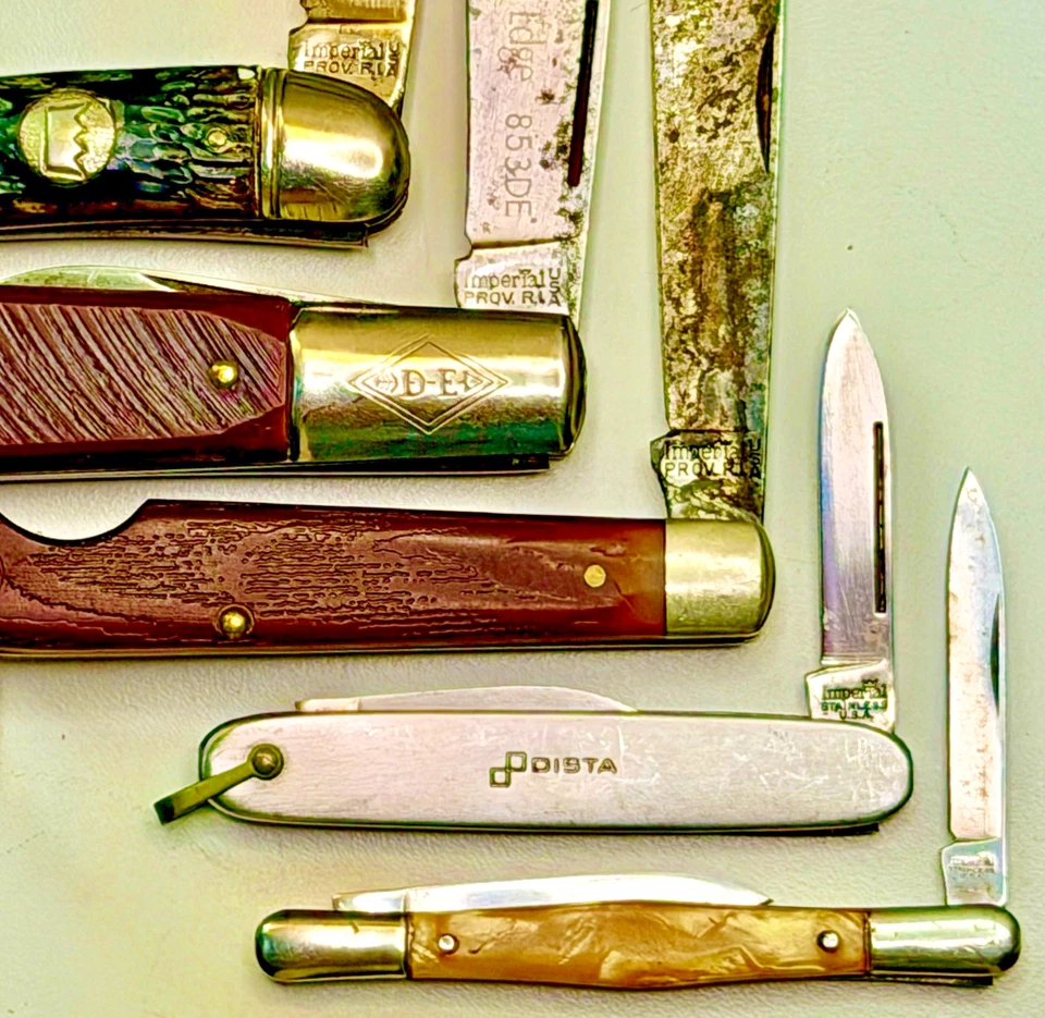 LOTE de (5) -- IMPERIAL KNIFE CO. -- Varios Estilos -- Todo en ORDEN DE FUNCIONAMIENTO Foto 2 de 4