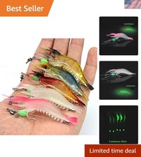 5pc Soft Luminous Shrimp Lure Set - Ideal for Night Fishing Success
