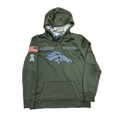 Nike Denver Broncos Salute To Service Hoodie Youth Large Green On-Field Apparel