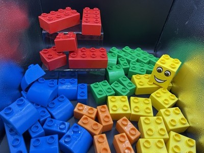 Lego Quatro / Duplo kompatibles Konvolut klobiger Bausteine Steine