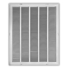 24 In. X 30 In. Steel Return Air Filter Grille in White