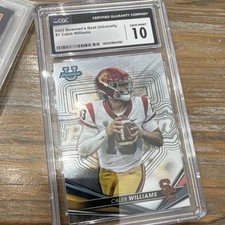 Topps 2022-23 Bowman's Best University Caleb Williams #1 USC Football CGC 10
