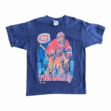 VTG 1996 Montreal Canadiens Jocelyn Thibault T-Shirt Size: L