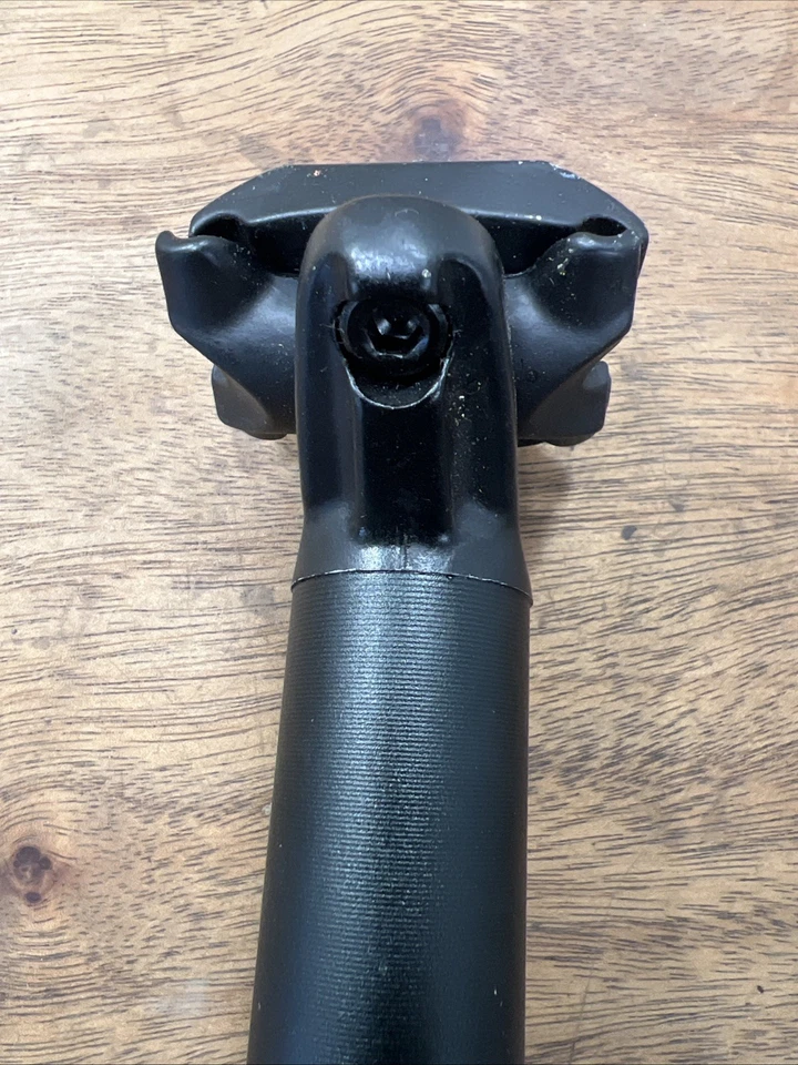 Tija de sillín Promax 30,9 mm 350 mm 15 mm retroceso negro 2 pernos Foto 3 de 4