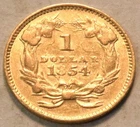 1854 Indian Princess Gold — photo from another recent sale