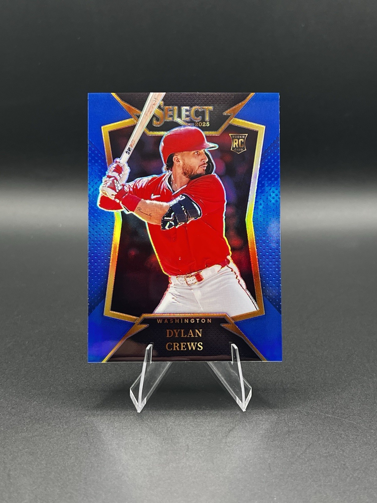 Dylan Crews 2025 Panini Select Throwback Blue Prizm 41/49 (RC) #22