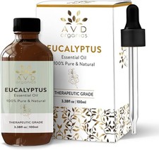 Eucalyptus Essential Oil - 3.38 Fl Oz - 100 Pure and Natural- Therapeutic Grade