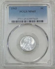 1943 P Lincoln Wartime Steel Cent PCGS MS65 Very Bright PQ New Holder #H214Z