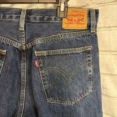 Men s Levi s 501 Straight Leg; Dark Indigo; 501  Size: 31-30  Excellent