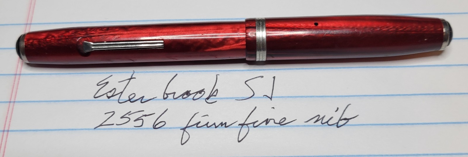 Vintage Esterbrook Red SJ with 2556 Firm Fine Nib 1950s