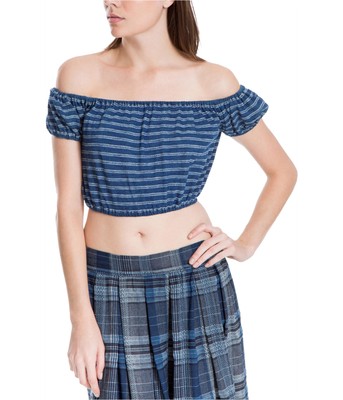 Max Studio London Womens Textured Basic T-Shirt