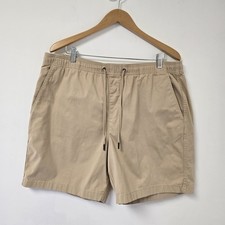 Gap Shorts XL Mens Khaki Pull-On Elastic Waist Pockets Drawstring Casual Preppy