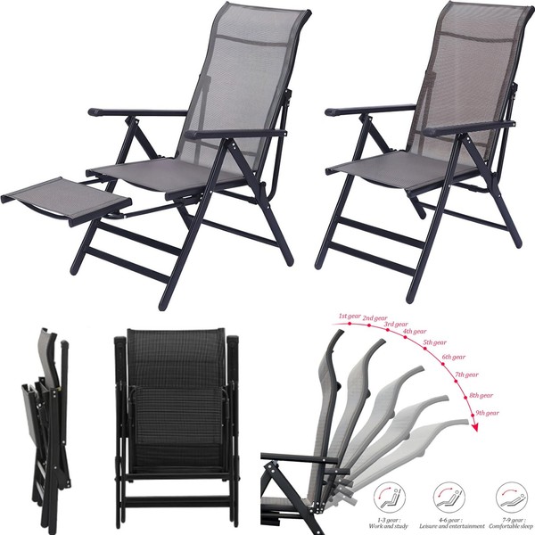 Silla de exterior gravedad cero plegable para patio sillón playa sillas reclinables