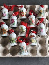 11 Stck. Porzellanglocken "florales Design"