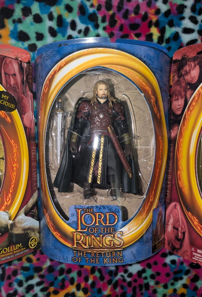🔥 3 figuras de acción de El Señor de los Anillos ToyBiz Gollum, Eomer, Theoden nuevas en caja Foto 3 de 4