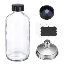 7oz/240ml Round Glass Bottles White Sample Glass Bottle Empty Containers