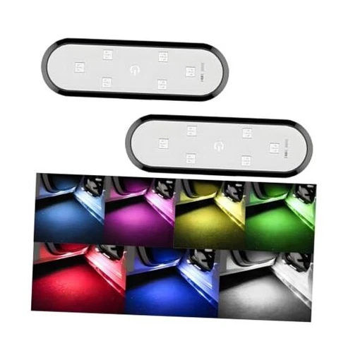 2PCS Car Door LED Lights Projector, 7 Colors Magnetic Vehicle Wireless Sill 