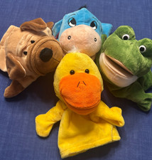 Set of 4 animal hand puppets in excellent condition