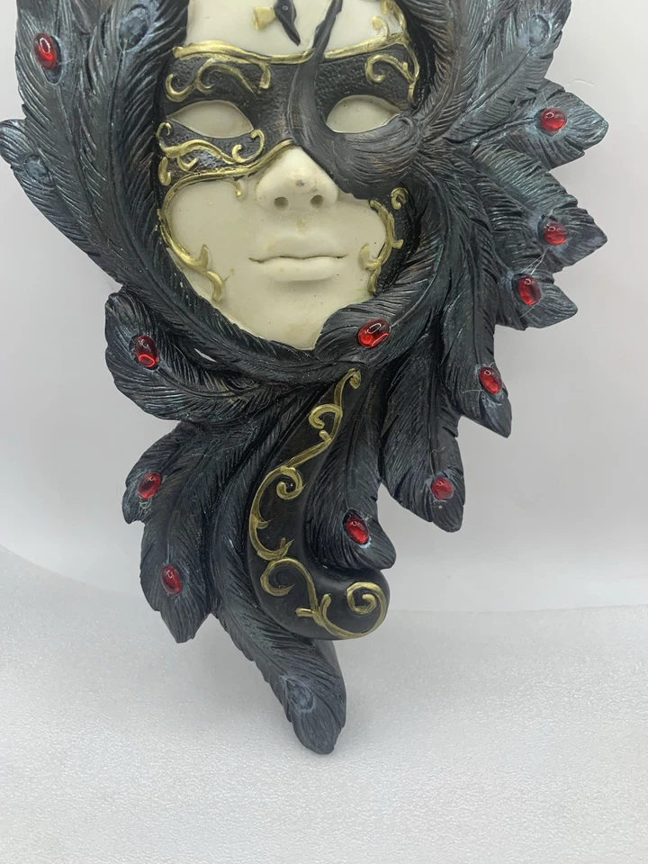 Design Toscano Masquerade Carnivale Countess Barletta Mask Wall Sculpture 13” YR - Image 4 of 4