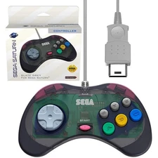 Sega Saturn Slate Grey Wired Arcade Pad Controller [Retro-Bit]