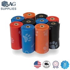 Durable 150-Pack Dog Waste Bags - Easy-Tear, Assorted Colors for Pet Owners