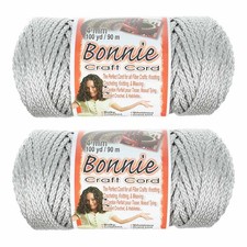 2 Pack 4mm Macrame Craft Bonnie Cord 100 Yard Skein Polyolefin Fiber Braided