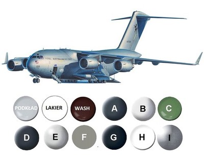 Boeing C-17A Globemaster III Model Revell + Modellfarben, Grundlack, Lack