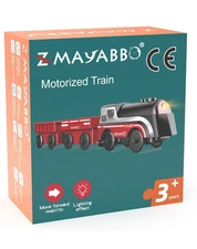 Battery Operated Train for Wooden Track, Motorized Train for Toddlers 3+ Year...