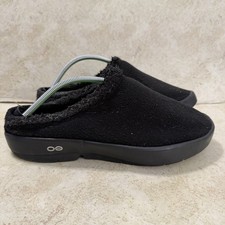 OOFOS OOcoozie Mules Mens 11 Black Slides Sandal Slipper Comfort Casual Recovery