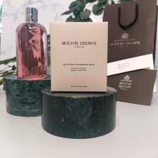Image of Molton Brown Gift Set: Delicious Rhubarb & Rose Candle and Bath & Shower Gel