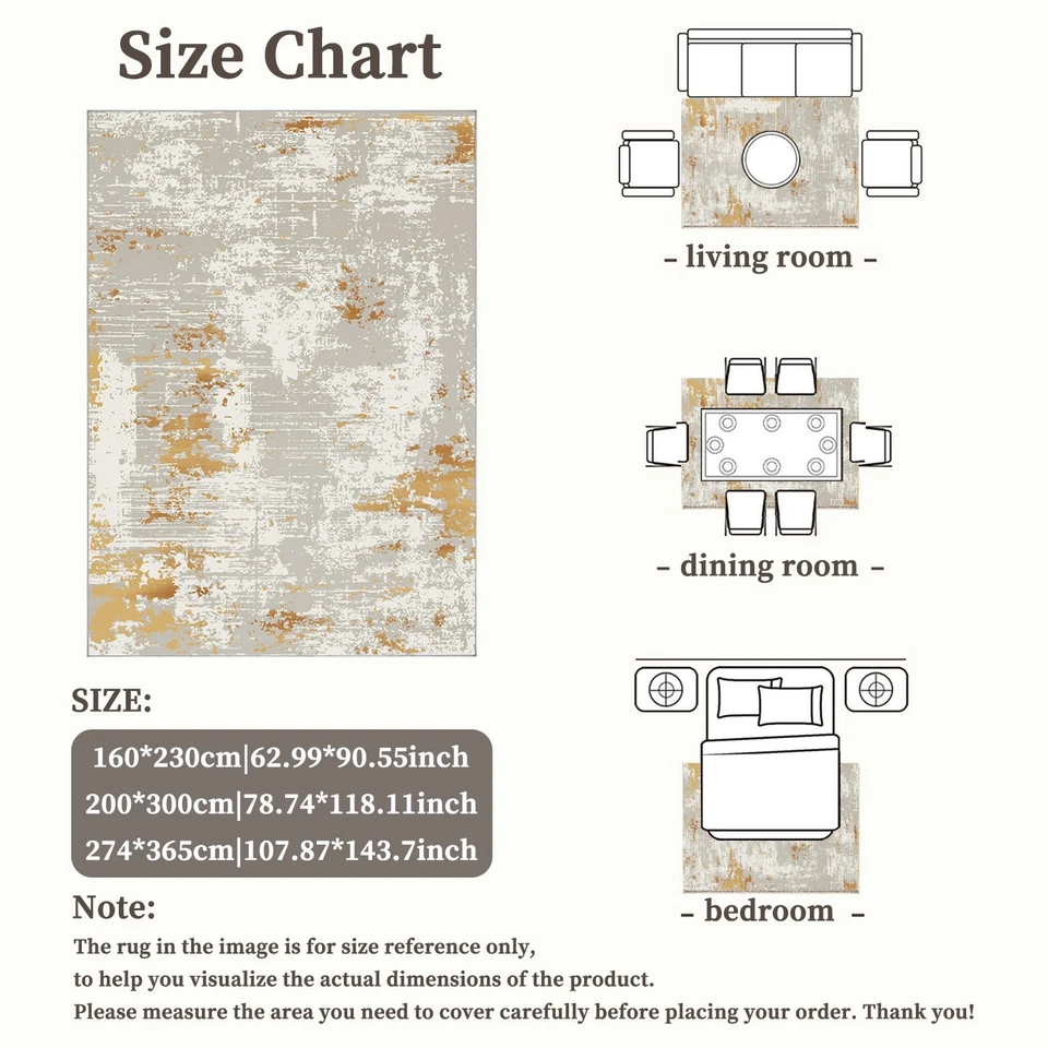 Rugs for Living Room 9*12 Abstract,Faux Cashmere Area Rugs Bedroom  home decor - Image 2 of 4