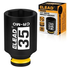 35mm 12 Drive Deep Impact Socket 6 Point Metric Axle Nut Cr Mo Steel New 35mm 12 Drive Deep Impact Socket 6 Point Metric Axle Nut Cr Mo Steel New