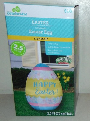 EASTER EGG 2.5 ft Tall Lights Up Inflatable NIB