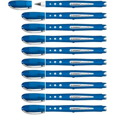 STABILO worker+ bunt - Rollerball - 10er Pack - blau