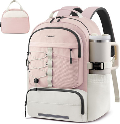 LOVEVOOK School Backpack for Teen Girls, 2PCS Cute Student Kids Bookbag Purse fo