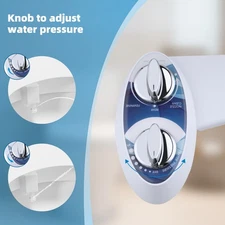 Hibbent Bidet Attachment for Toilet Self-Cleaning Pressure Control Cold Water US