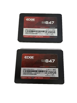 Lot of 2 EDGE Memory SE847-V SSD 2.5'' 250 GB SATA Solid State Drive
