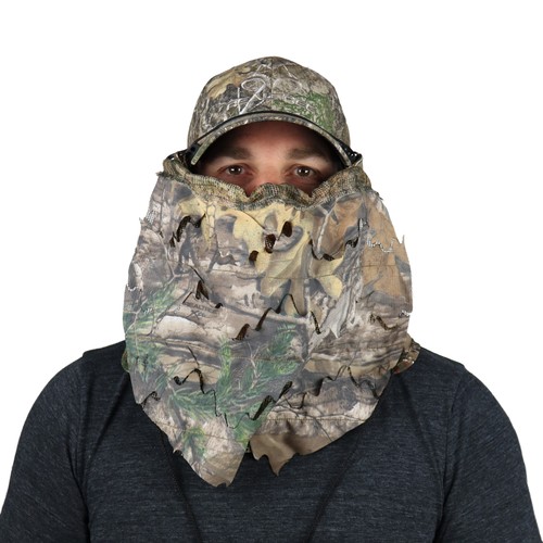 BunkerHead 3D Leafy and Cotton Camo Head Concealment System, Real Tree Xtra - Picture 2 of 7