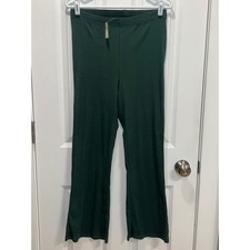 NWT Aerie Women's Ribbed Flare Pants Dark Green Size M