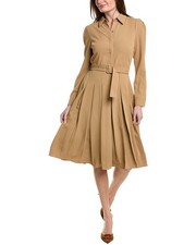 English Factory Pleated Collared Midi Dress Women's