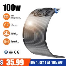 12V 100W Portable Flexible Solar Panel for Camping/RV/Home/Car Battery/Rooftop