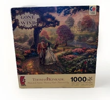 Thomas Kinkade GONE WITH THE WIND 1000 piece puzzle 27” X 20 EUC